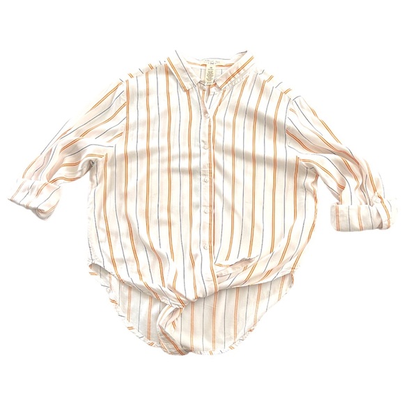 Beautiful White w/ Yellow & Black Stripes Midnight Sky Top - Picture 2 of 2